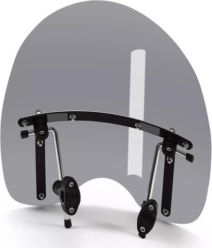 18x16 Inch Windshield Replacement for Harley Davidson Honda Kawasaki Suzuki Yamaha V Star 1300 1100 950 650 Motorcycle Windscreen Smoke gray in Saudi Arabia