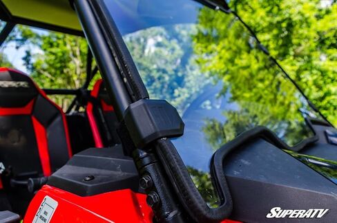 SuperATV Heavy Duty Clear Scratch Resistant Full Windshield for 2018-2021 Polaris RZR XP Turbo S / 2019-2021 XP 4 Turbo S | 1/4" Thick Polycarbonate | Includes Pre-installed Bulb Seal in Saudi Arabia