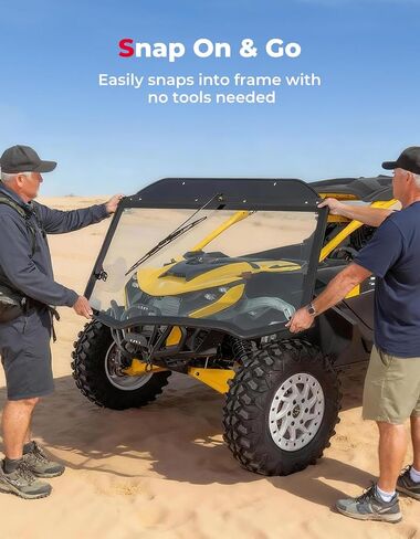 KEMIMOTO Front Full Glass Windshield Compatible with Can-Am Maverick R X RS Max X 2024-2026, DOT Approved Laminated Safety Glass, Scratch Resistant Than Polycarbonate, Includes Manual Wiper in Saudi Arabia