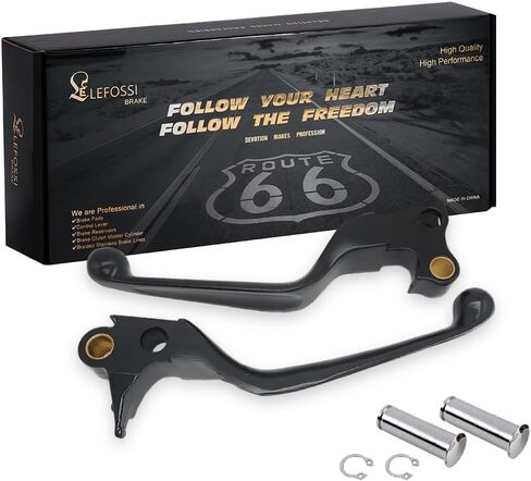 Premium Aluminum Motorcycle Brake & Clutch Lever Compatiable with Harley Dyna XL Sportster 883 1200 Softail Fat Boy Road King 1996-2003 - Safety, Corrosion-Resistant, Smooth Brake, Black in Saudi Arabia
