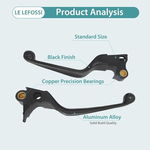 Premium Aluminum Motorcycle Brake & Clutch Lever Compatiable with Harley Dyna XL Sportster 883 1200 Softail Fat Boy Road King 1996-2003 - Safety, Corrosion-Resistant, Smooth Brake, Black in Saudi Arabia