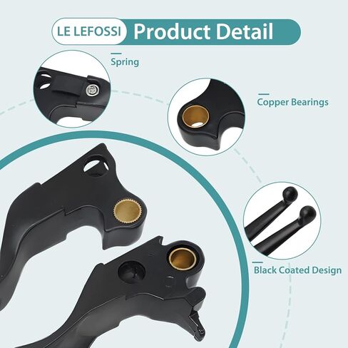 Premium Aluminum Motorcycle Brake & Clutch Lever Compatiable with Harley Dyna XL Sportster 883 1200 Softail Fat Boy Road King 1996-2003 - Safety, Corrosion-Resistant, Smooth Brake, Black in Saudi Arabia