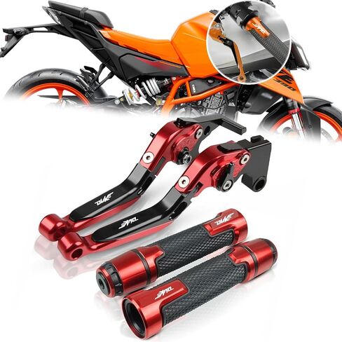 ل Duke 390 Duke 250 Duke 200 Duke 125 2025 قابل للتعديل للطي مخلب رافعة عدة سكوتر الفرامل مخلب رافعة مقبض Duke 390/250/200/125 2024-2025 دراجة نارية الملحقات (برتقالي أسود برتقالي) in Kuwait