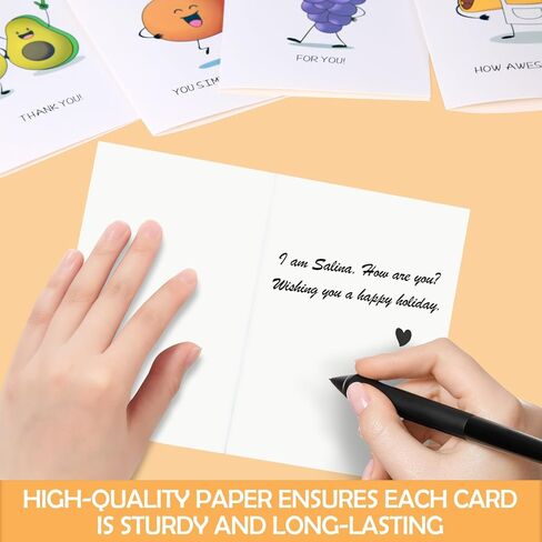 Premium Funny Thank You Cards Set of 20, 4x6 INCH Unique Teacher Appreciation Cards with Envelopes, Cute Notes for Kids Student, Blank Notecards with Envelopes & Matching Stickers, Graduation Gift in Kuwait