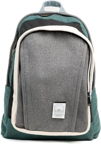 Dime Bags Large Backpack Made with 100% Nepali Hemp, Roomy Storage with Multi-Compartments & Hidden Pocket, Adjustable Shoulder Straps, Unisex Bag for Travel & Daily Use, Naturals Pioneer (Boho Cream) in Saudi Arabia