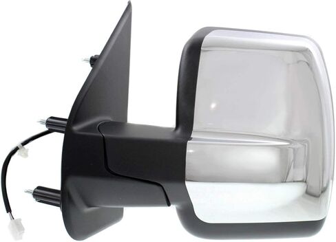 Garage-Pro Driver & Passenger Side Power Heated Mirrors for Nissan NV2500 NV3500 NV1500 2012-2021 Manual Fold With Spotter Glass; Without Signal Light Chrome in Saudi Arabia
