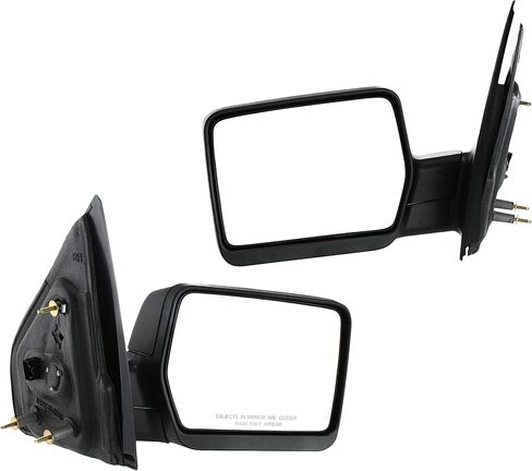 Garage-Pro Driver & Passenger Side Power Heated Mirrors for Ford F-150 2004-2008 Manual Fold Without Signal Light & Puddle Lamp Textured New Body Style in Saudi Arabia