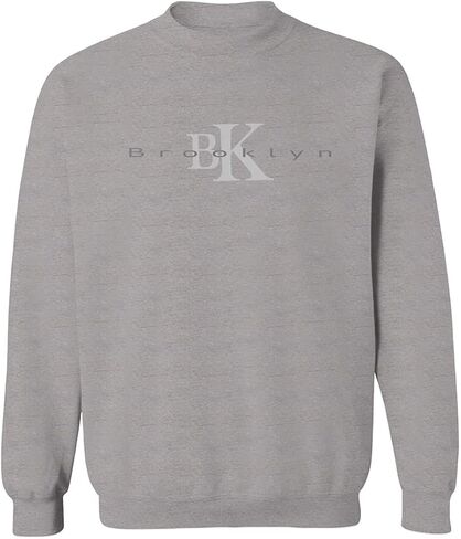 0407. Street Wear BK Brooklyn NY NYC New York Fonts Men's Crewneck Sweatshirt in Saudi Arabia