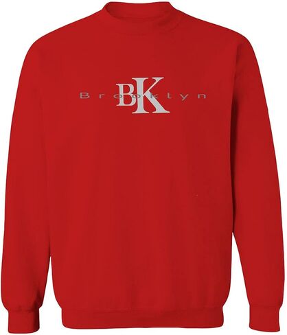 0407. Street Wear BK Brooklyn NY NYC New York Fonts Men's Crewneck Sweatshirt in Saudi Arabia