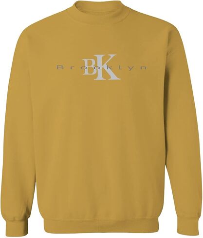 0407. Street Wear BK Brooklyn NY NYC New York Fonts Men's Crewneck Sweatshirt in Saudi Arabia