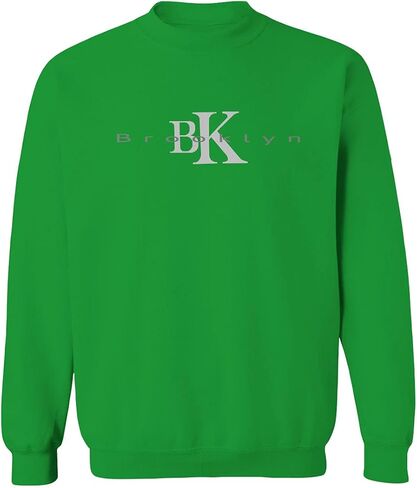 0407. Street Wear BK Brooklyn NY NYC New York Fonts Men's Crewneck Sweatshirt in Saudi Arabia