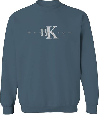 0407. Street Wear BK Brooklyn NY NYC New York Fonts Men's Crewneck Sweatshirt in Saudi Arabia