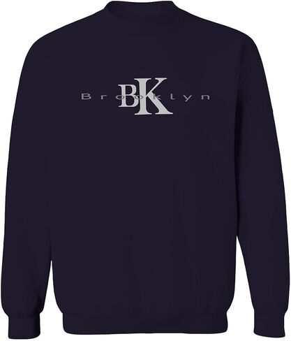 0407. Street Wear BK Brooklyn NY NYC New York Fonts Men's Crewneck Sweatshirt in Saudi Arabia