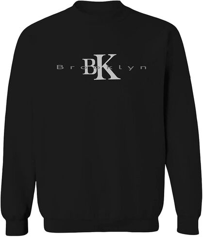 0407. Street Wear BK Brooklyn NY NYC New York Fonts Men's Crewneck Sweatshirt in Saudi Arabia
