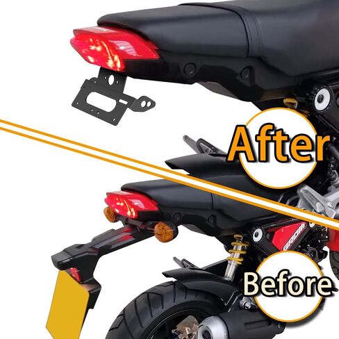 حامل مزيل الحاجز الذيل مرتب مناسب لحامل لوحة الترخيص Grom MSX 125 2021-2025 in Saudi Arabia