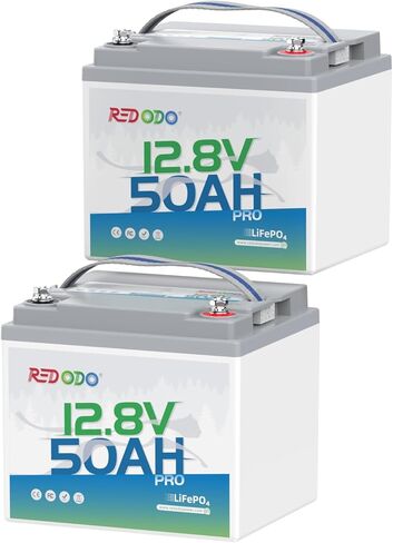 بطارية ليثيوم Redodo 24V 100Ah، 2560Wh بطارية LiFePO4 ذات دورة عميقة مع 100A BMS، IP65 مقاومة للماء، لمحرك التصيد 24 فولت، أنظمة الطاقة البحرية، RV، الطاقة الشمسية، الطاقة المنزلية in Kuwait