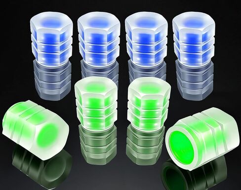 8 قطع من أغطية جذع صمام الإطارات الفلورسنت، غطاء هواء إطار السيارة المضيء، غطاء صمام عجلة مقاوم للتآكل ومضاد للتسرب، عالمي للسيارات والشاحنات والدراجات والدراجات النارية والدراجات (وردي) in Kuwait