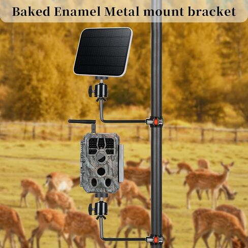 ذراع جانبي 0.75 بوصة إلى 1 بوصة حامل عمود مستدير لكاميرا المسار، دعامة تثبيت شديدة التحمل مع رأس دوار 360 درجة لكاميرات الصيد والألواح الشمسية، مشبك فولاذي قابل للتعديل in Kuwait