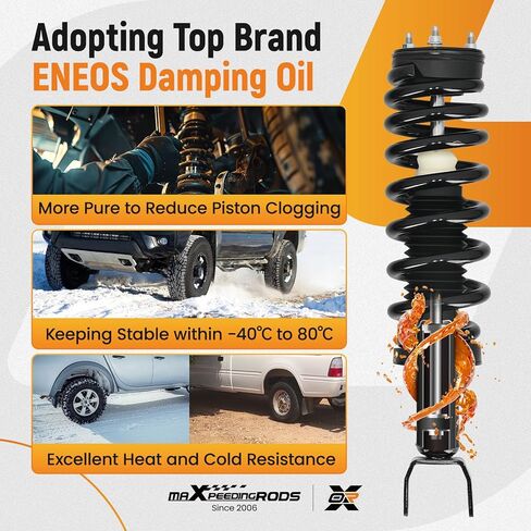 maXpeedingrods 4Pc Front Strut Rear Shock for Dodge Ram 1500 2009-2010 Ram 1500 2011-2018, Direct Replacement 2 Strut Assembly w/Coil Spring 2 Rear Shock Absorber Replace 153028 344385, for 4WD Only in Saudi Arabia