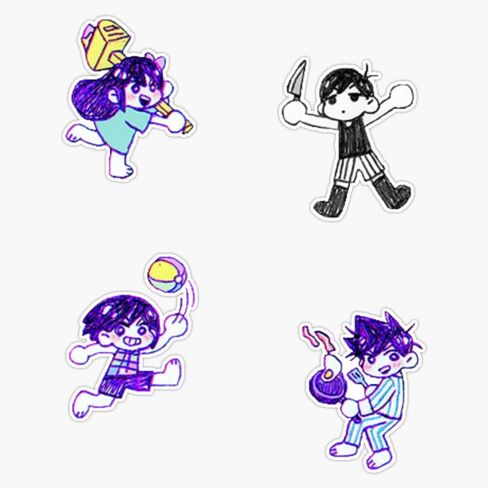 MAGNET Omori Aubey Sunny 8 Bit - Omori Memes - Omori Pack ملصق فينيل مغناطيسي ملصق مغناطيسي 5 بوصة in Saudi Arabia