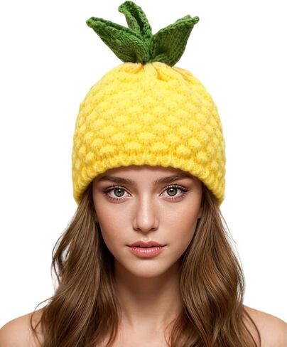 Womens Winter Beanies Cute Fruit Knitted Beanie Hats Novelty Fashion Skull Ski Caps in Saudi Arabia