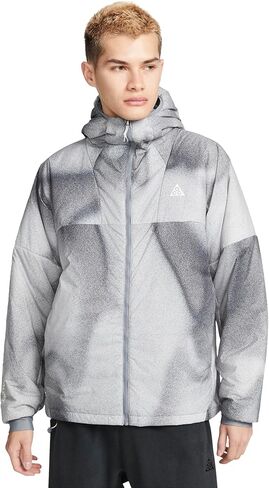 Nike ACG Therma-FIT ADV Rope de Dope Men's Full-Zip Allover Print Jacket (US, Alpha, X-Large, Regular, Regular, Cool Grey/Summit White) in Saudi Arabia