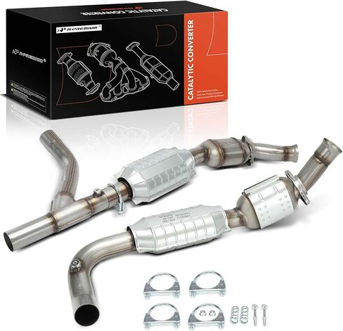 A-Premium Right Catalytic Converter Kit Direct-Fit Compatible with Ford E-150/E-150 Club Wagon/E-250 2003, E-150 Econoline/E-150 Econoline Club Wagon/E-250 Econoline 1999-2002, 4.2L, E.P.A. Compliant in Saudi Arabia