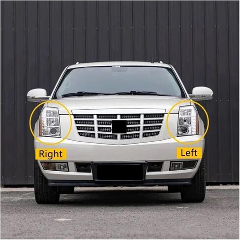Compatible For Cadillac Escalade 2006-2013 Front Headlamp Lens Cover Headlights Shell Transparent Lampshade Glass Lamp Shade Lights Mask(Right) in Saudi Arabia