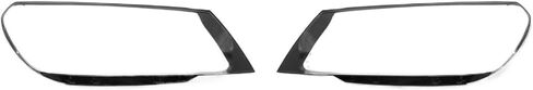 Car Front Headlight Cover Compatible For VW Touareg 2015 2016 2017 2018 Headlamp Shell Left/Right Replacement Lens Shell(Left and right) in Saudi Arabia