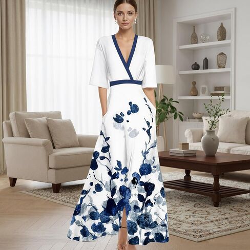 Women's Printed V-Neck Maxi Skirt Style Sleeveless Ruffled Sexy Slim lace-up Maxi Skirt in Saudi Arabia