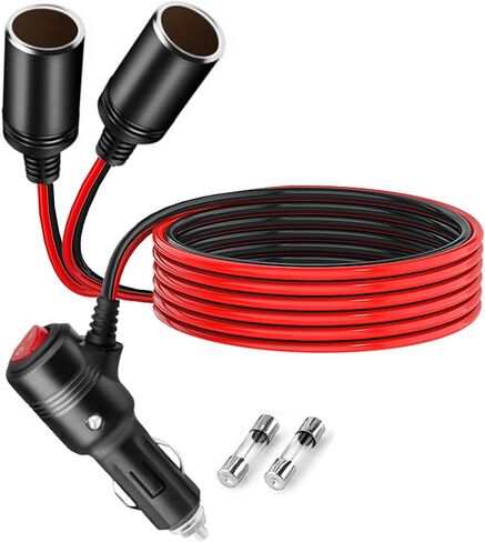 موزع ولاعة سجائر السيارة، كابل محول ولاعة سجائر 12 فولت 3 مقابس على شكل حرف Y، منفذ شاحن تمديد إمداد الطاقة من 1 إلى 3 تيار مستمر، مع صمامات 15 أمبير للأجهزة اللوحية، وكاميرات أجهزة القياس، ونظام تحديد المواقع العالمي (GPS-0.3M) in Kuwait