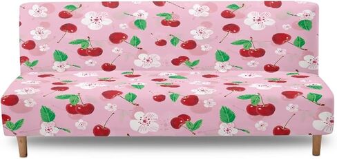 Armless Sofa Slipcover Polyester Spandex Stretch Futon Cover, Dustproof Elastic Couch Cover Furniture Protector Machine Washable for Home, Dorm, Living, Turtle Print in Kuwait