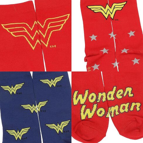 مجموعة جوارب نسائية كاجوال مكونة من 5 أزواج من Bioworld Wonder Woman Logo & Character Art in Saudi Arabia