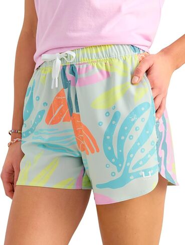 HUK Women's Pursuit Printed Volley, Quick-Dry Fishing Shorts in Saudi Arabia