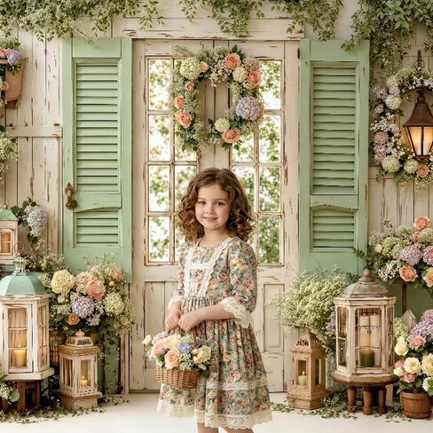 كيت الربيع الزهور الخلفيات لphotogrpahy باب الخشب خلفية سياج الأزهار صورة تبادل لاطلاق النار خلفية، 10x6.5ft in Saudi Arabia