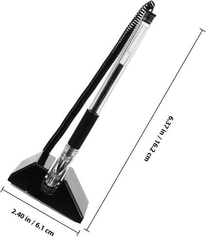 Office Signature Pens 0.5mm Black Gel Ink with Desk Stand 4pcs Vertical Desktop Counter Pens for Business and Hotel Signing in Kuwait