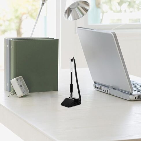 Office Signature Pens 0.5mm Black Gel Ink with Desk Stand 4pcs Vertical Desktop Counter Pens for Business and Hotel Signing in Kuwait