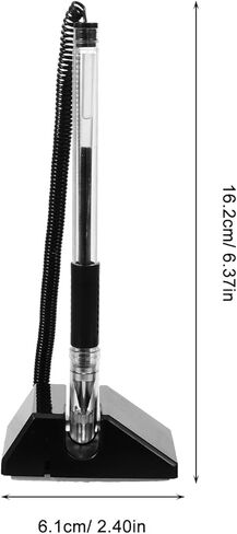 Office Signature Pens 0.5mm Black Gel Ink with Desk Stand 4pcs Vertical Desktop Counter Pens for Business and Hotel Signing in Kuwait