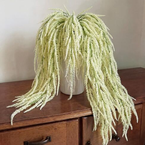 12 Pcs Amaranthus Artificial Flower Artificial Hanging Amaranthus Faux String of Pearls Plant Wall Hanging Decor for Wedding Floral Arrangement Home Garden Decor Party Supplies (Green) in Saudi Arabia