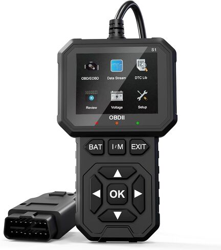 OBD2 Scanner Car Diagnostic Tool with 2.8" Color Display, Read & Clear Check Engine Codes, Live Data, I/M Readiness, O2 Sensor Test, Battery Voltage Check for Most 12V OBDII Vehicles in Saudi Arabia