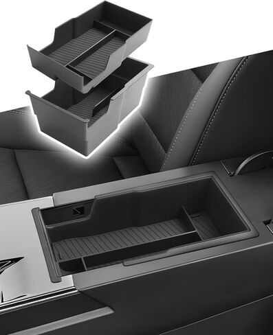 CDEFG Double Layer for Chevy Equinox 2025 2026 Accessories Center Console Organizer Tray Equinox (LT, RS, Activ) Armrest Storage Middle Console Insert in Saudi Arabia