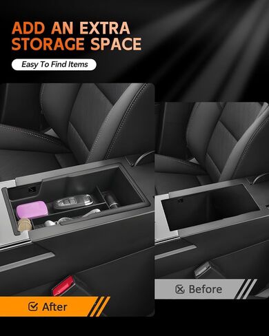 CDEFG Double Layer for Chevy Equinox 2025 2026 Accessories Center Console Organizer Tray Equinox (LT, RS, Activ) Armrest Storage Middle Console Insert in Saudi Arabia