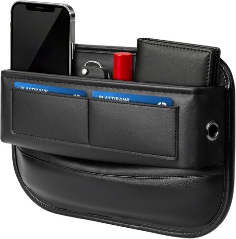 Yewltvep Universal Fit Car Gap Filler, Premium Leather Front Seat Gap Filler Organizer Center Console Seat Side Organizer with Card Slots for Car SUV Truck (2) in Kuwait