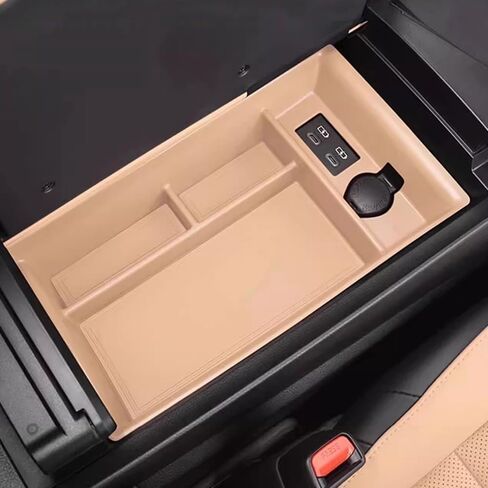 Car Central Control Armrest Box Interior Center Console Organizer Storage Box Fit for Lexus ES 2021-2025 ES250 ES300h ES350 Automotive Accessories (Brown) in Saudi Arabia