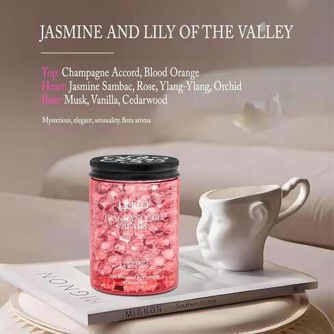 Fragrance Gel Beads Superior Aroma Air Freshener, Eliminates Odors in Cars, Offices, Pet Areas, Cabinets, Plant Based, 200g, Pack of 1, Cedar Twilight Scent in Kuwait