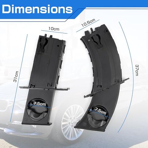 زوج حامل أكواب قابل للسحب متوافق مع BMW 3 Series E90 E91 E92 E93 323i 325i 325xi 328i 328xi 330i 330xi 335d 335i 335is 335xi M3 2006-2013 يستبدل 51459173467 51459173473 أسود in Saudi Arabia