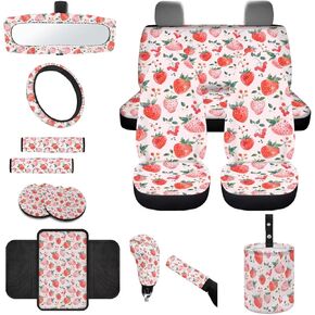 مجموعة كاملة من أغطية مقاعد السيارة بطباعة الفراولة in Kuwait