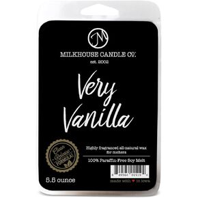 شركة ميلك هاوس كاندل يذوب شمع الصويا بالفانيليا جدًا - زبداني | فانيليا | كريم معطر - 5.5 أونصة، مصبوب يدويًا، صنع في الولايات المتحدة الأمريكية in Kuwait