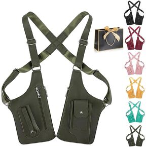 Premium Leather Adjustable Underarm Shoulder Bag for Men & Women, Anti-Theft Double Shoulder Armpit Bag with Pocket in Kuwait