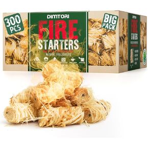 400 pcs Fire Starter - Natural Fire Starters for Campfires, Fire Pit, Pizza Oven, Fireplace, Smoker, BBQ, Pellet Stove & Wood - Fire Starters for Grill, Charcoal Starter in Kuwait